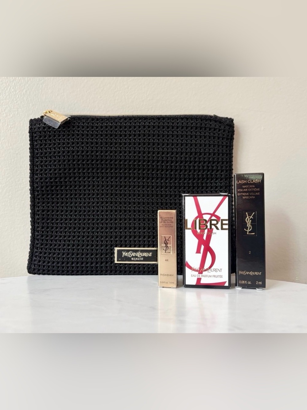 NEW! YSL Travel Set—Libre Berry Mini, Loveshine Plumping Gloss & Lash Clash